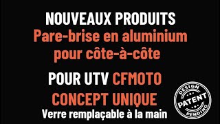 VIPAIR - Pare-brise en aluminium avec verre remplaçable pour côte-à-côte CFMOTO