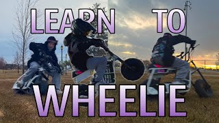 Learning to wheelie…