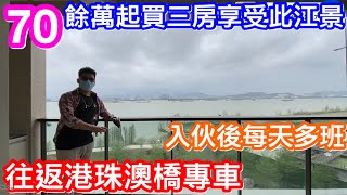 70餘萬入場享此海景｜已落實入伙後每天多班大巴由港珠澳大橋直達社區門口｜中山藍城香山小鎮｜最能滿足港客的江景盤