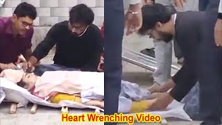 Aindrila Sharma Boyfriend Kissing her Feet crying inconsolably at her Last Rites