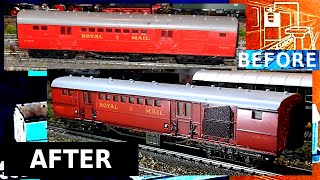 British HO Scale Project 1 - Jouef Royal Mail TPO Coach Ref# P459 - Make Over #modeltrain