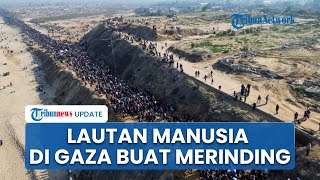 Penampakan 300 Ribu Warga Kembali ke Jalur Gaza Buat Merinding, Jalan Kaki dan Tenteng Barang