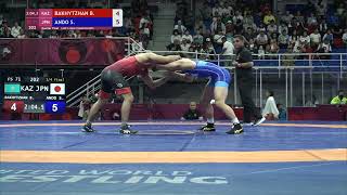 1/4 FS - 71 kg: B. BAKHYTZHAN (KAZ) v. S. ANDO (JPN)