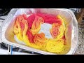 dyepot weekly 44 dyeing glazed yarn overdyeing neon colors with black