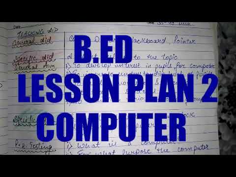 B.ed Lesson Plan Of Computer #2| Lesson Plan For Computer Class 8 - YouTube