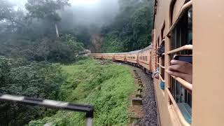 Sengottai Punalur morning train journey | Railway tunnels | train through misty mountains | #aawara