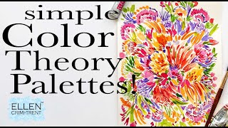 How to create Watercolor doodles with a Harmonious color palette