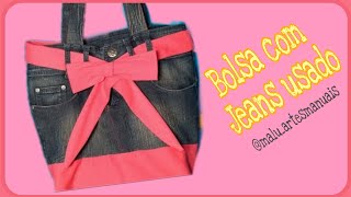 COMO FAZER BOLSA COM CALÇA JEANS #Aula5