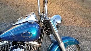 Harley softail cholo vicla fishtail metal kandy customs