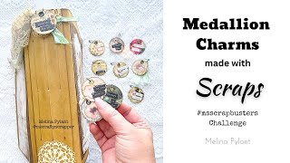 MAKING MEDALLION CHARMS WITH SCRAPS | SCRAP BUSTERS | #msscrapbusters EPISODE 94 | #papercrafting