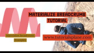 Materialize CSS Breadcrumb Tutorial