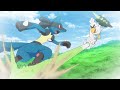 lucario vs gigantamax duraludon pokémon journeys netflix after school