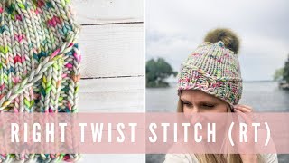 Right Twist Knit Stitch