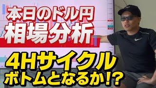 【本日のドル円相場分析】4Hサイクルボトムとなるか！？