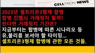 (셀트리온)2023년 셀트리온3형제 합병..지금부터는 합병에 따른 시나리오 등 유,불리를 보셔야 할 타이밍…과거 주가변동성 및 셀트리온3형제 합병에 관한 모든 것들