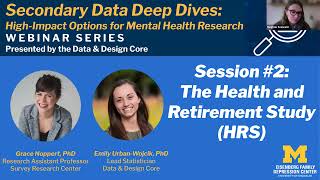 Using the HRS Dataset in Mental Health Research | Grace Noppert & Emily Urban-Wojcik