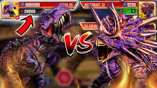 OMEGA 09 vs SALAMANDER 16 vs JUGGERNAUT 32 LEVEL 999 | Jurassic World: The Game