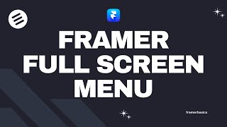 Framer Tutorial: Creating Stunning Full Screen Menu