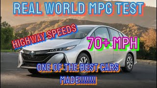 Toyota Prius Prime MPG. Real Highway MPG test. Prius Prime True MPG at Highway speeds. 70+ MPH