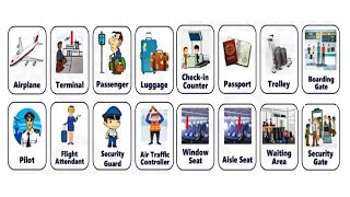 at airport names | learn english VOCABULARY | at the airport vocabulary for kids