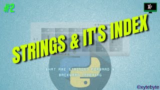 STRINGS & INDEXING | DATA HANDLING IN PYTHON | Python CLASS 11 CBSE