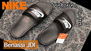 Nike Benassi JDI Slide black/white | Unboxing and On Feet | Azo Edition