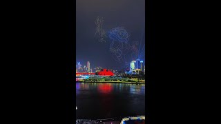 2025年春节重庆无人机灯光秀。2025 Chongqing Spring Festival Drone Light Show.#drone #spring