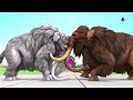 animal epic battle prehistoric mammals vs white albino animals vs hybrid animals size comparison