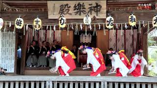 笹川の神楽　神子☆扇の舞　諏訪大神春季大祭