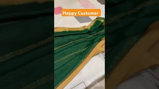 Mysore Pure Silk light weight Saree with contrast border #8904397847 #happycustomer #saree #7500