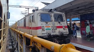 White stallion LGD WAP-7 with 17023 SC KRNT Tungabhadra Express enters Kacheguda | Indian Railways |