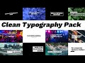 Clean Typography Pack