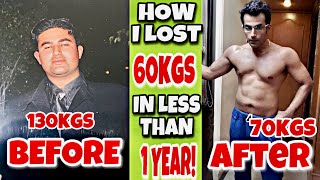 My Weight Loss Journey From 130KGS To 70 KGS | How I Lost 60KGS  😊 | Abheyy Attri