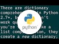 Python Dictionary Comprehension
