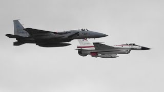 岐阜基地航空祭 2023 オープニング 機動飛行 F-2 F-15 T-4 広角撮影版JASDF Gifu Air show