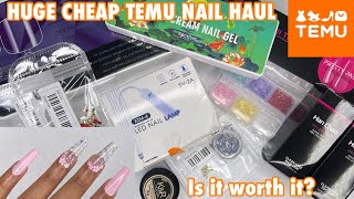 Huge TEMU Nail Art Haul | How Much Does $40 Get You | Spring Pastel Floral Encapsulated Gel X Nails