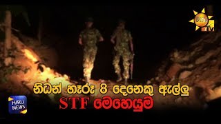 නිධන් හෑරූ 8 දෙනෙකු ඇල්ලු STF මෙහෙයුම - Hiru News