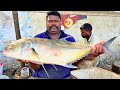 KASIMEDU 🔥 SPEED SELVAM | BIG TREVALLY FISH CUTTING VIDEO | IN KASIMEDU | FF CUTTING 🔪