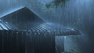 Overcome Stress to Sleep Instantly with Heavy Rain & Paramount Thunder Sounds on a Tin Roof at Night