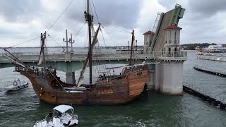 Historic Galeon hits Bridge of Lions