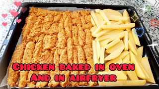 Chicken baked in oven and in airfryer | Chicken in air fryer recipe| Chicken in oven with potatoes