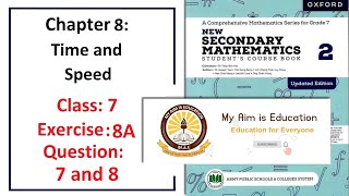 Exercise 8A Questions 7 and 8 – Complete solution (Time) – APS Math Class 7.