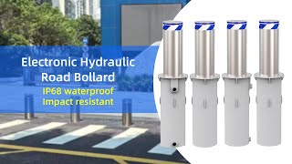 STXtek Electronic Hydraulic Road Bollard, Driveway Security Bollard, Telescopic Security Bollard