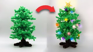 How To Make A Cute Christmas Tree With Pipe Cleaners 🎄⭐