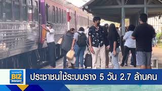 ประชาชนใช้ระบบราง 5 วันสะสม 2.74 ล้านคน