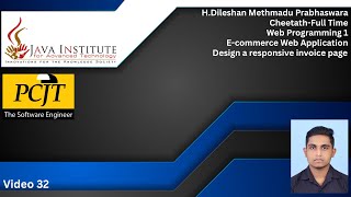 Web Programming 1| Task 32| eShop | 1st year | Java Institute | Dileshan