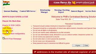 Finacle 10x settings browser