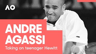 Andre Agassi shocked by 16-year-old Lleyton Hewitt | AO Flashbacks