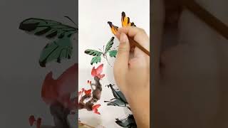 Chinese painting tutorial #shorts #中国画 #画画教学 #drawing