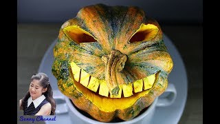 วิธีแกะสลักฟักทองฮาโลวีน : How to carve the scary pumpkin for Halloween l Sunny Channel